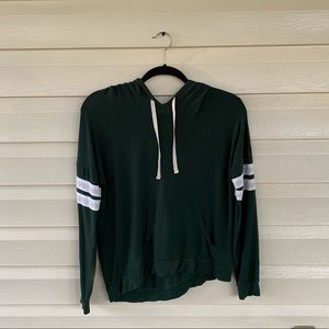 Pink Republic Green Varsity Striped Sweatshirt Size M